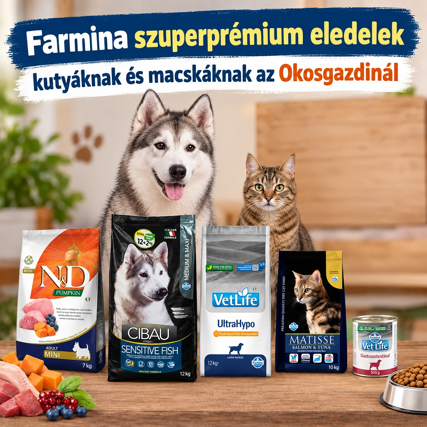 Farmina N&D eledelek Farmina N&D eledelek kutyáknak és macskáknak