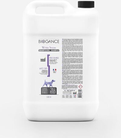 Biogance White Snow Shampoo | Fehér szőrű kutyák fürdetéséhez