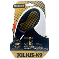 Julius-K9 automata szalagpóráz - Fehér/Fekete Julius-K9 automata szalagpóráz - Fehér/Fekete
