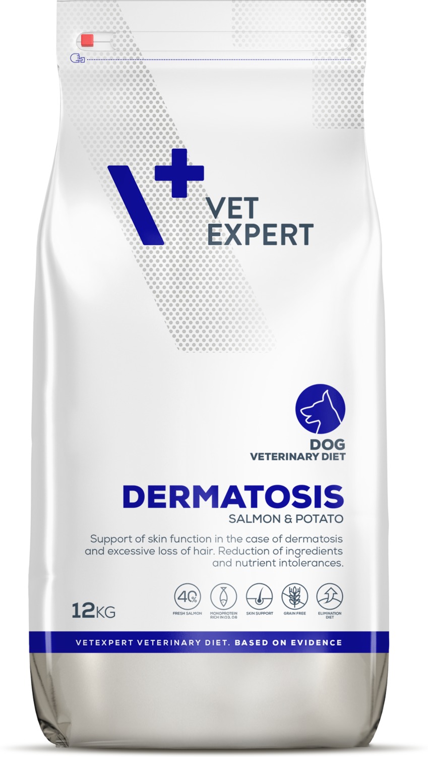 Vet Expert Dermatosis Dog - Hrană hipoalergenică pentru câini cu somon și cartofi