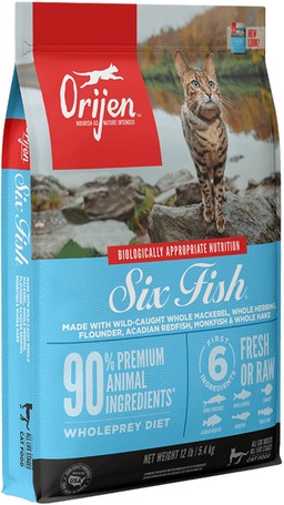 Orijen Six Fish Cat & Kitten száraztáp macskáknak 6 különböző halfajtából