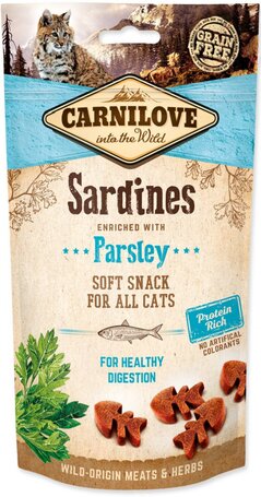 CarniLove Cat Semi Moist Snack szardíniával és petrezselyemmel