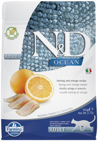 N&D Cat Ocean Adult Hering & Orange | Halas és narancsos macskaeledel