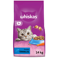 Whiskas - Hrană uscată pentru pisici adulte, cu ton