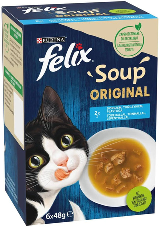 Felix Soup halas válogatás leveses szószban macskáknak