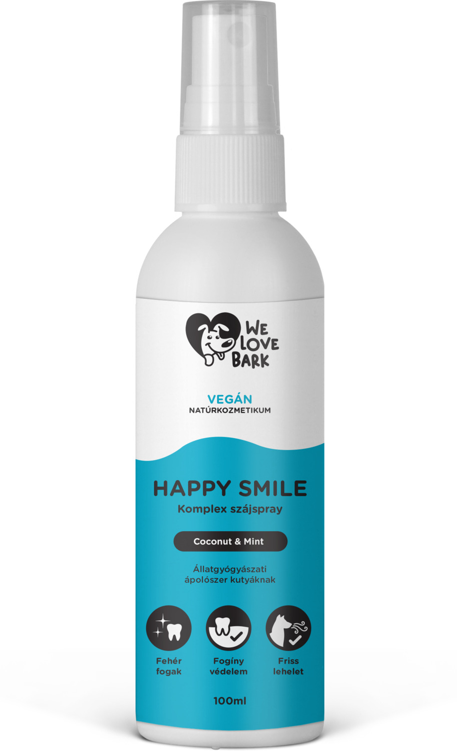 We Love Bark Happy Smile | Spray de gură cu complex prebiotic pentru câini și pisici
