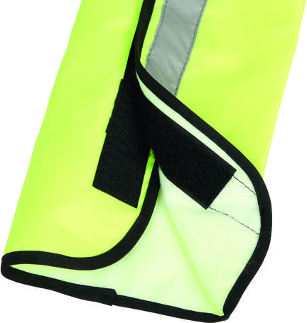 Fényvisszaverő farokvédő filcbéléssel, tépőzárral és rögzítőszíjakkal