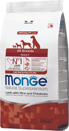 Monge Speciality Line Dog Adult Monoprotein Lamb with Rice & Potatoes