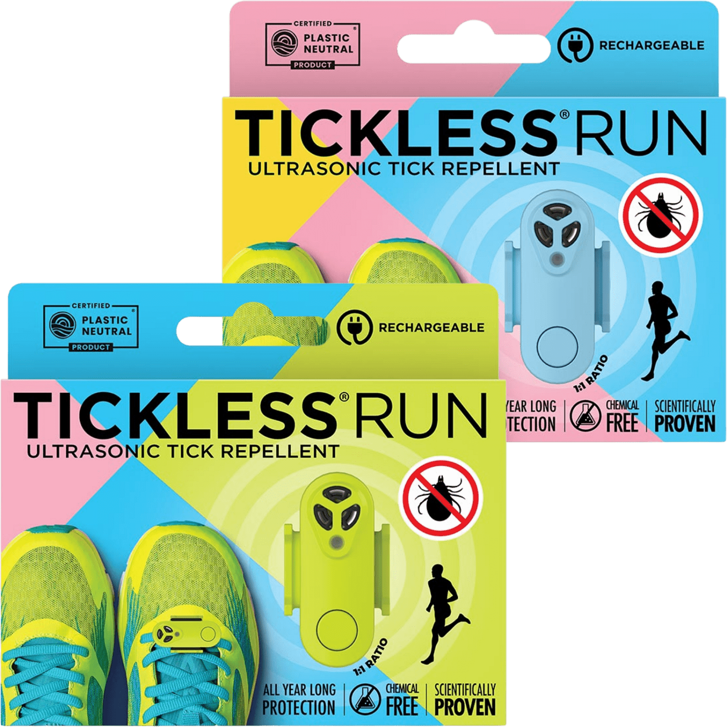 Tickless Run USB dispozitiv repelent cu ultrasunete pentru căpușe pentru alergători