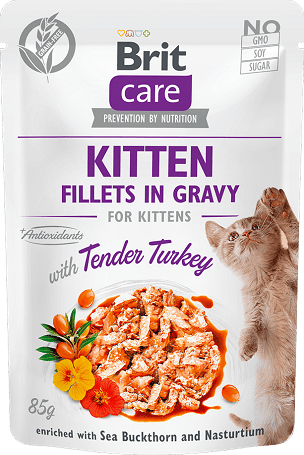 Brit Care Cat Kitten Fillets in Gravy with Tender Turkey