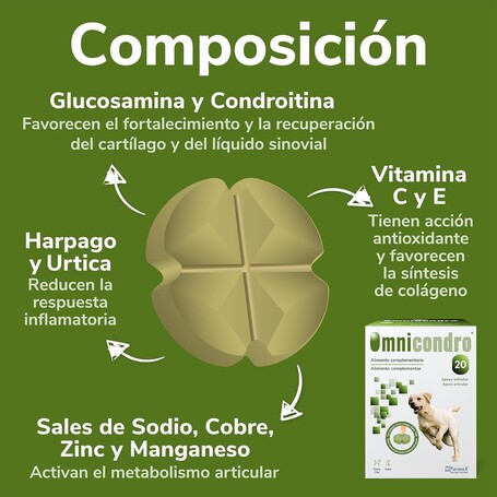 Omnicondro 20 ízületvédő tabletta kutyáknak és macskáknak