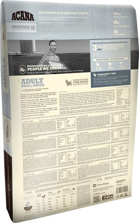 Acana Adult Small Breed száraztáp kistestű felnőtt kutyáknak