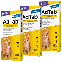 AdTab - Tabletă pt pisici împotriva căpușelor și puricilor