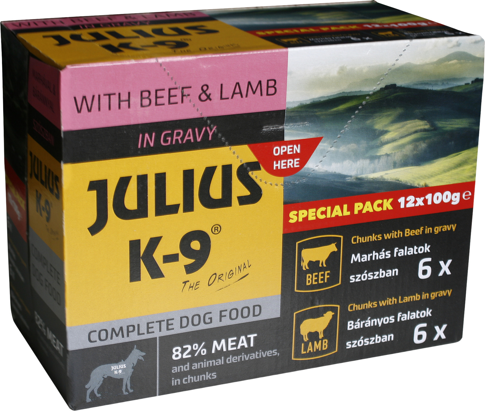 Julius-K9 Beef & Lamb hrană umedă în sos pentru câini - zoom