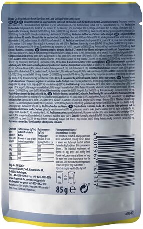 Happy Cat Culinary Meat in Sauce Land-Geflügel l alutasakos eledel baromfihússal macskáknak