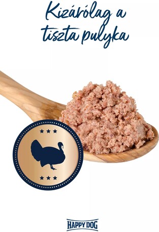 Happy Dog Pur Texas - Tiszta pulykahúsos konzerv  | Egyetlen fehérjeforrás