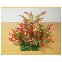 Akváriumi műnövény vöröses árnyalatú hullámos levelekkel (8012) #4