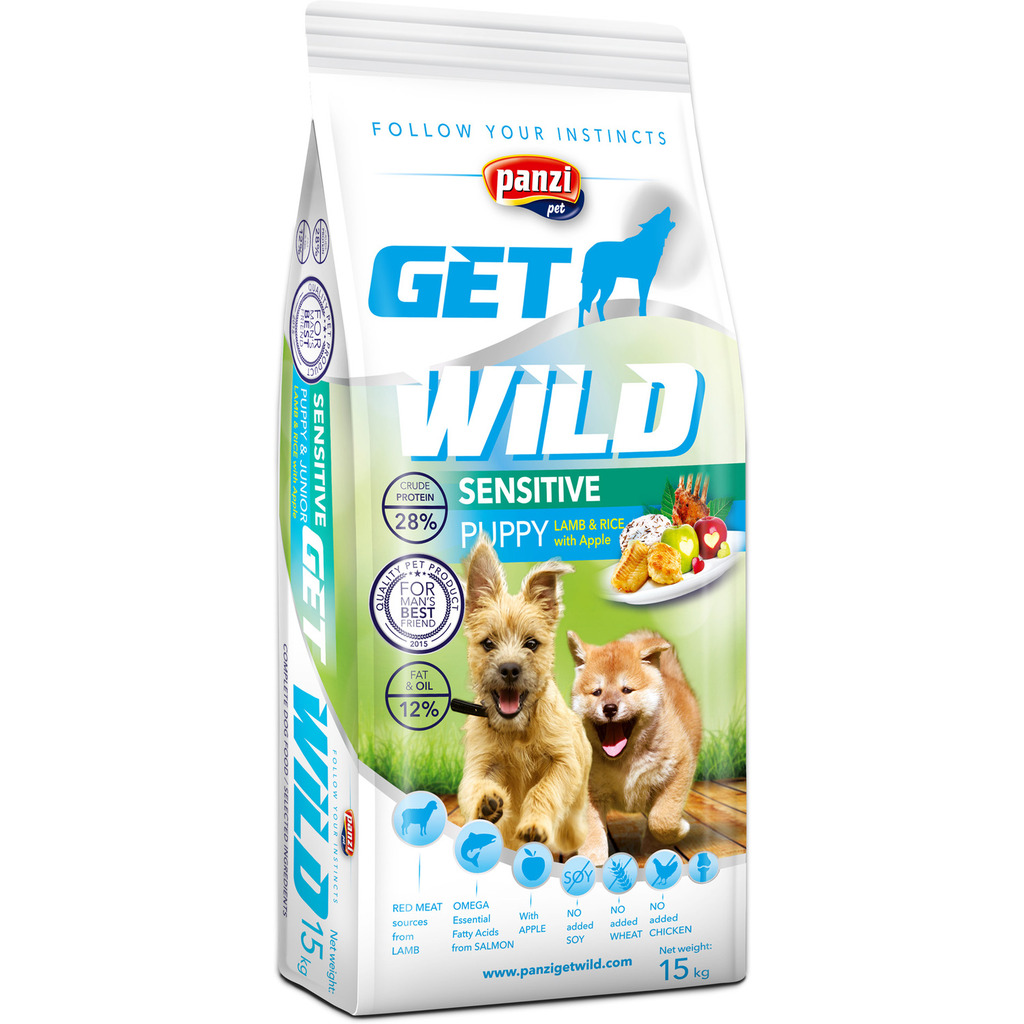 Panzi GetWild Dog Puppy Sensitive Lamb & Rice with Apple | Okosgazdi