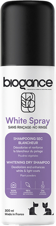 Biogance White Spray Dry Shampoo - Fehérítő száraz sampon - Kutyák és macskák részére