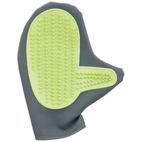 Trixie gumis simogató és szőrtelenítő kesztyű kisállatokhoz | Vörös és zöld színben kapható #2