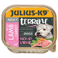 Julius-K9 Dog Terrine Adult Lamb & Carrot - Hrană umedă pt câini Adulți de toate rasele cu miel și morcovi