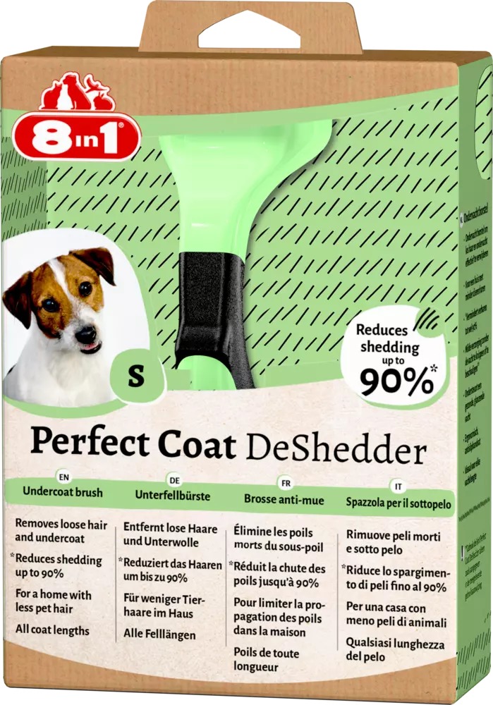 8in1 Perfect Coat DeShedder perie pentru câini