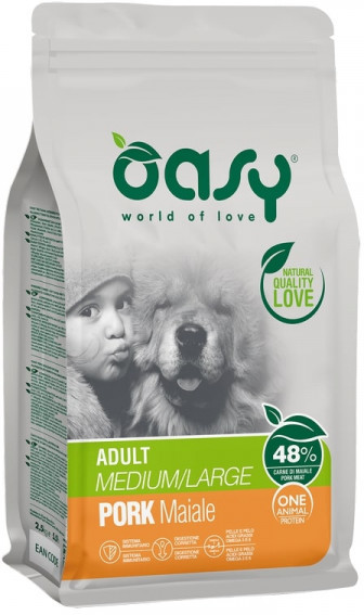 Oasy Dog One Animal Protein Adult Medium/Large Pork