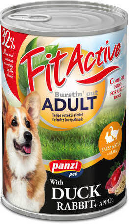 FitActive Dog Adult Duck, Rabbit + Apple konzerv FitActive Dog Adult Duck, Rabbit + Apple konzerv