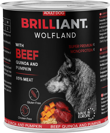 Brilliant Wolfland prémium marhahúsos konzerv sütőtökkel