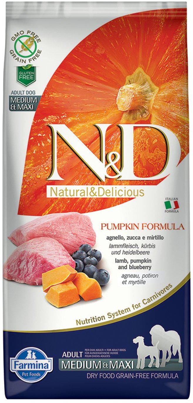 N&D Dog Grain Free Adult Medium/Maxi Lamb, Pumpkin & Blueberry - zoom