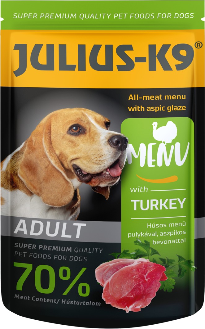 Julius-K9 Dog Adult Turkey pliculeț de hrană umedă în aspic