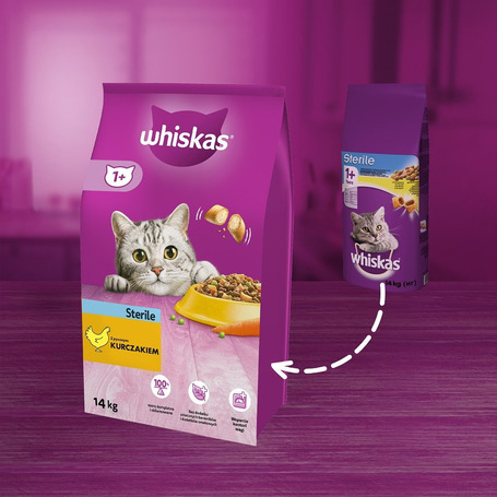 Whiskas Sterile szárazeledel ivartalanított macskáknak