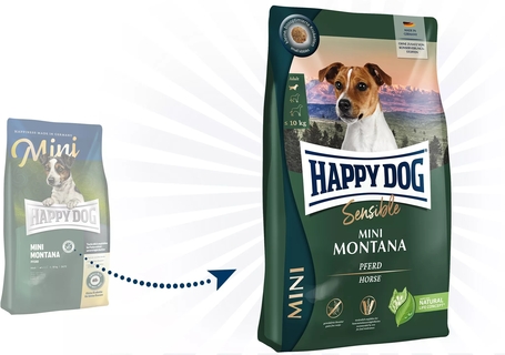 Happy Dog Supreme Sensible Mini Montana | Lóhúsos táp kistestű kutyáknak