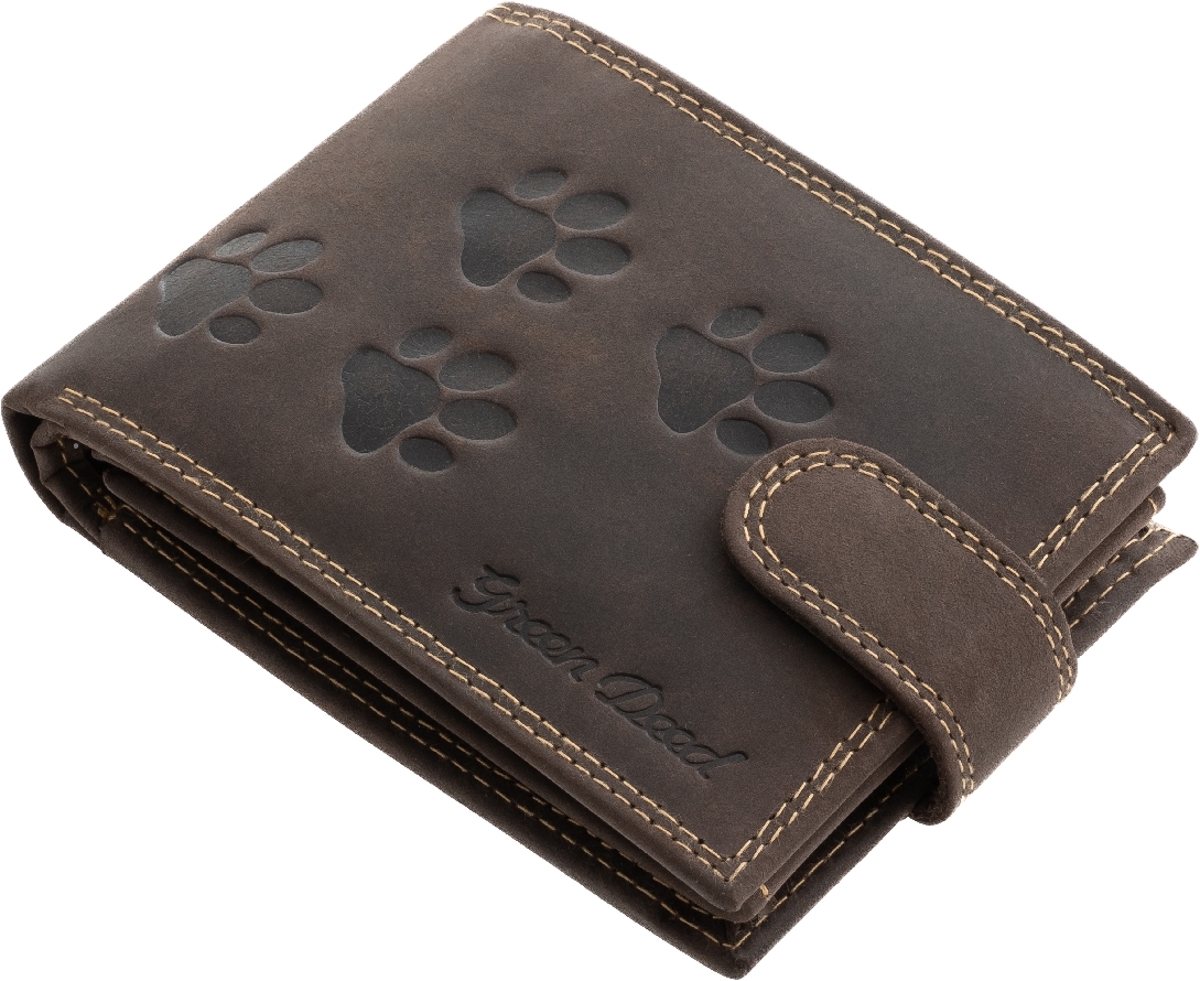 GreenDeed portofel din piele naturală cu model de câine - zoom