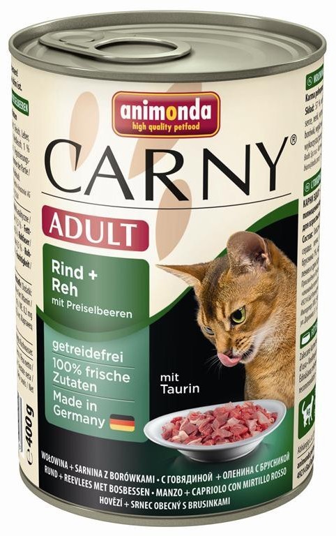 Animonda Cat Carny Adult conservă cu vită, cerb și afine roșii