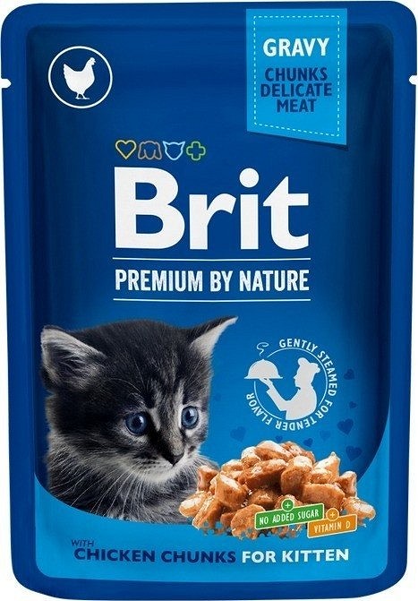 Brit Premium Cat plic cu pui pentru pisoi 100 g