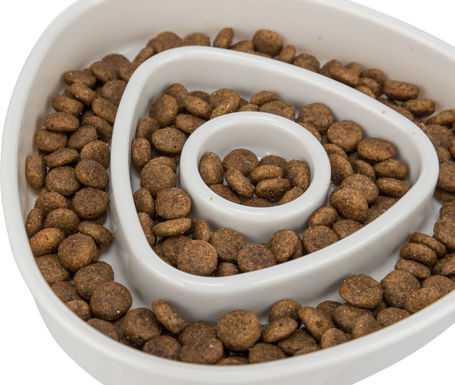 Trixie 3 rekeszes evéslassító műanyag tál macskák részére