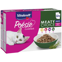 Vitakraft Poésie Meaty Choice Sauce - Húsos, szószos válogatás macskáknak - Alutasakos multipack Vitakraft Poésie Meaty Choice Sauce - Húsos, szószos válogatás macskáknak - Alutasakos multipack