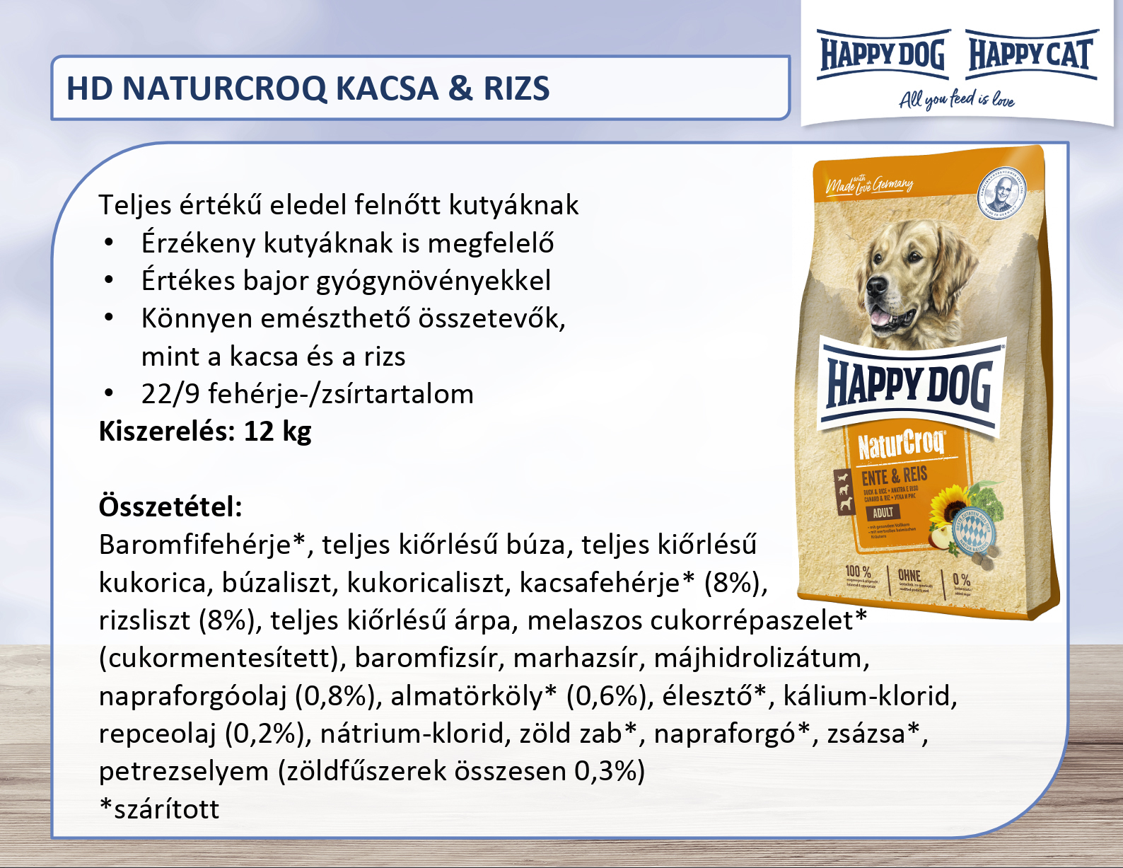 Happy Dog NaturCroq Adult Duck & Rice - Hrană completă pentru câini adulți - zoom