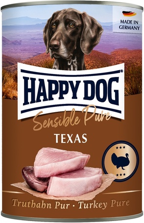 Happy Dog Pur Texas - Tiszta pulykahúsos konzerv  | Egyetlen fehérjeforrás