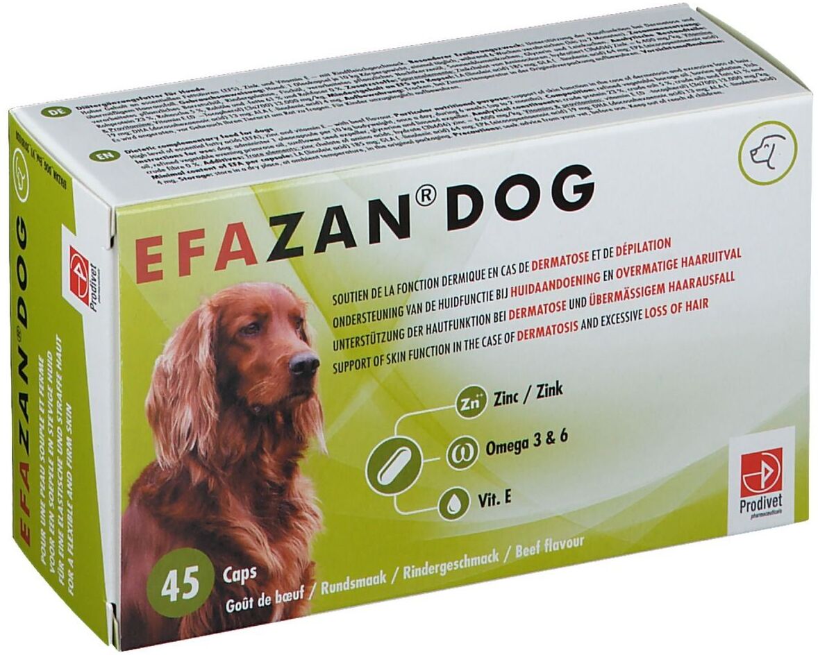 Prodivet Efazan Dog capsule de întărire a funcției pielii pentru câini