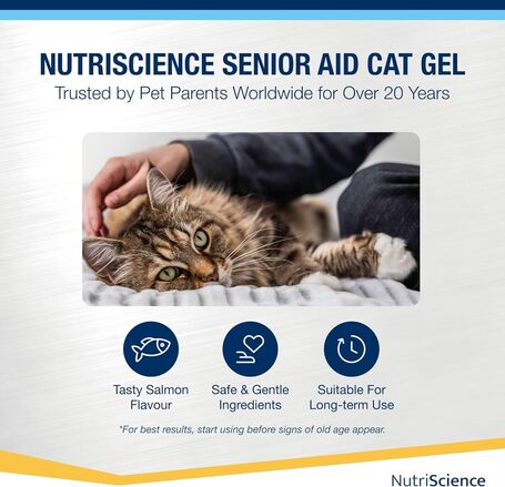 NutriScience Senior Aid Multivitamin gél idős macskáknak