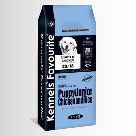 Kennels' Favourite Puppy & Junior Chicken & Rice | Táp kölyök és növendék kutyáknak csirkehússal és rizzsel