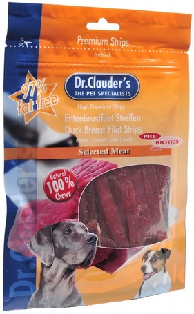 Dr.Clauder's Dog Premium vékony kacsamell filé csíkok kutyáknak