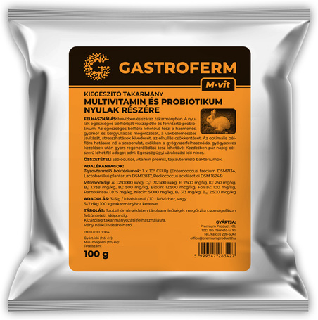 Gastroferm M-vit multivitamin és probiotikum nyulaknak