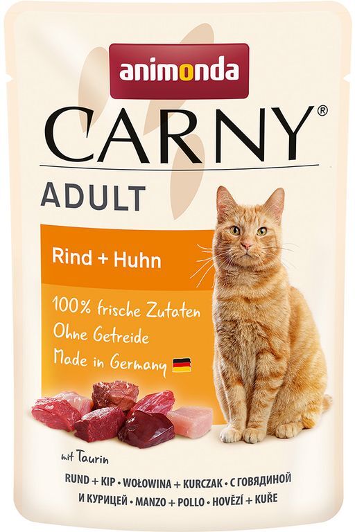 Animonda Carny Beef and Chicken hrană la pliculeț pentru pisici