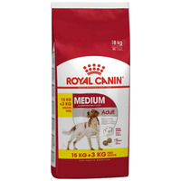 Royal Canin Medium Adult - Közepes testű felnőtt kutya száraz táp 15 + 3 kg