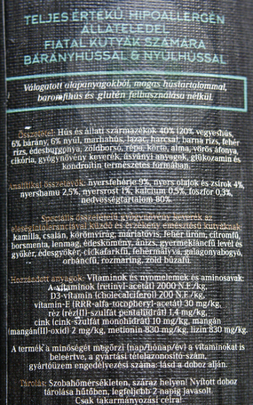 Spirit of Nature Dog Junior bárány- és nyúlhúsos konzerv növendék kutyáknak