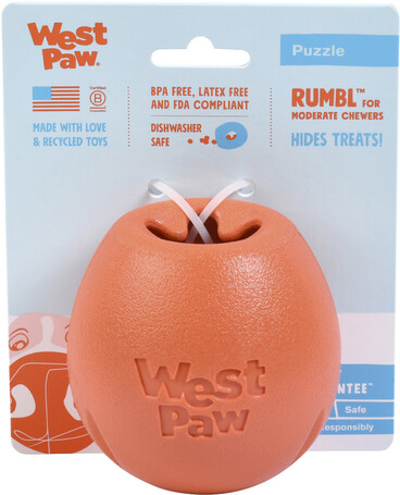 West Paw Rumbl - Jutalomfalattal tölthető labda