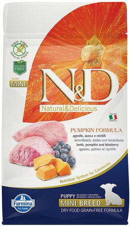 N&D Dog Grain Free Puppy Mini sütőtök, bárány & áfonya